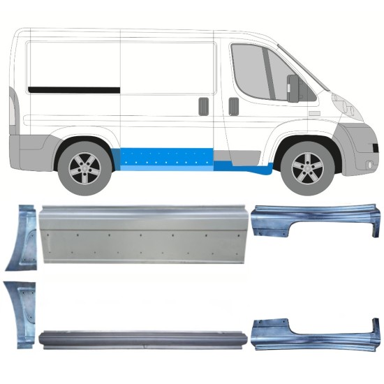 Zestaw reperaturek do Fiat Ducato 2006-2025 / Lewa+Prawa / 14812