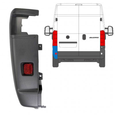 FIAT DUCATO 2006-2018 TYLNY ZDERZAK 270 DEGREE / LEWA STRONA