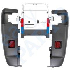 Narożnik zderzaka tylnego 270 stopni do Peugeot Boxer 2006-2018 / Lewa+Prawa / Zestaw 14063