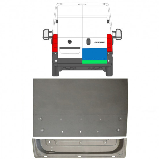 Reperaturka drzwi tylnych do Fiat Ducato 2006- / Prawa / Zestaw 11680