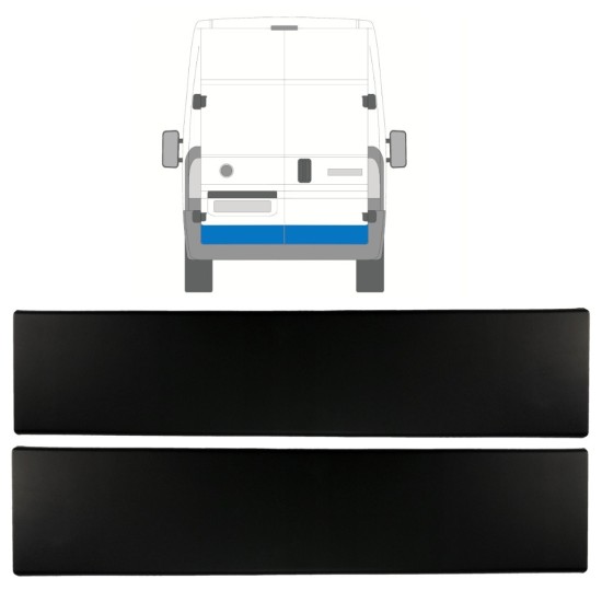 Listwa boczna drzwi tylnych do Fiat Ducato 2018- / Lewa+Prawa / Zestaw 9834