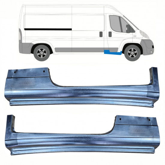 Reperaturka progu drzwi przednich do Fiat Ducato 2006-2014 / Lewa+Prawa / Zestaw 12982