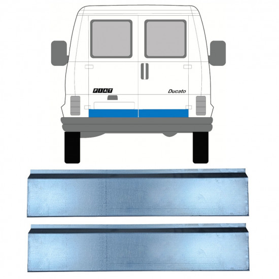 Reperaturka drzwi tylnych do Fiat Ducato / C25 / J5 1981-1994 / Lewa = Prawa (symetryczny) / Zestaw 9858