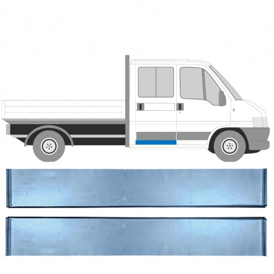 Reperaturka drzwi tylnych do Fiat Ducato Boxer Relay Jumper 1994-2006 / Lewa+Prawa / Podwójna kabina / Zestaw 10501