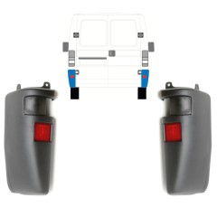 Narożnik zderzaka tylnego do Peugeot Boxer 1994-2002 / Lewa+Prawa / Zestaw 14113