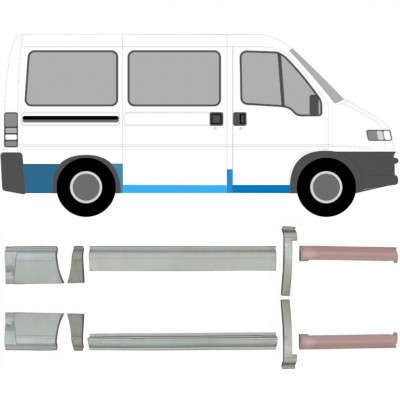 Reperaturka progu + błotnika tylnego do Fiat Ducato Boxer Relay 1994-2006 / Zestaw 5087