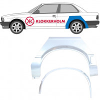 Reperaturka błotnika tylnego wewnętrzna + zewnętrzna do BMW 3 E30 1987-1994 / Lewa / Zestaw 10852