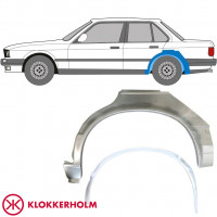 Reperaturka błotnika tylnego wewnętrzna + zewnętrzna do BMW 3 E30 1982-1987 / Lewa / Zestaw 10858