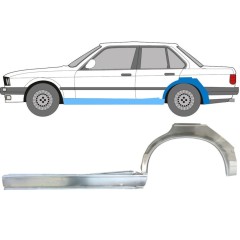 Pełny próg + reperaturka błotnika tylnego do BMW 3 E30 1982-1987 / Lewa / Zestaw 11238