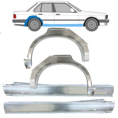 Pełny próg + reperaturka błotnika tylnego do BMW 3 E30 1982-1987 / Zestaw 11239