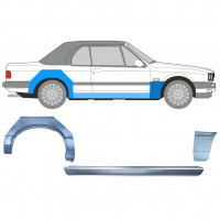 Reperaturka progu + błotnika przedniego + błotnika tylnego do BMW 3 E30 1985-1987 CABRIO / Prawa / Zestaw 12571