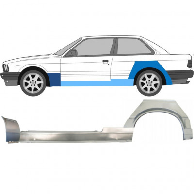 BMW 3 E30 1987-1994 2 DRZWIOWY REPERATURKA BŁOTNIKA TYLNEGO + PRÓG + REPERATURKA BŁOTNIKA PRZEDNIEGO / LEWA STRONA