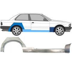 Reperaturka progu + błotnika przedniego + błotnika tylnego do BMW 3 E30 1987-1994 / Prawa / Zestaw 11511