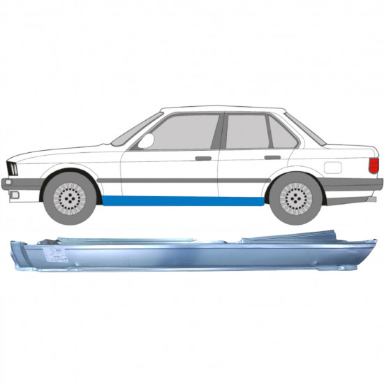 BMW 3 E30 1982-1994 4 DRZWIOWY PELNY PRÓG / LEWA STRONA