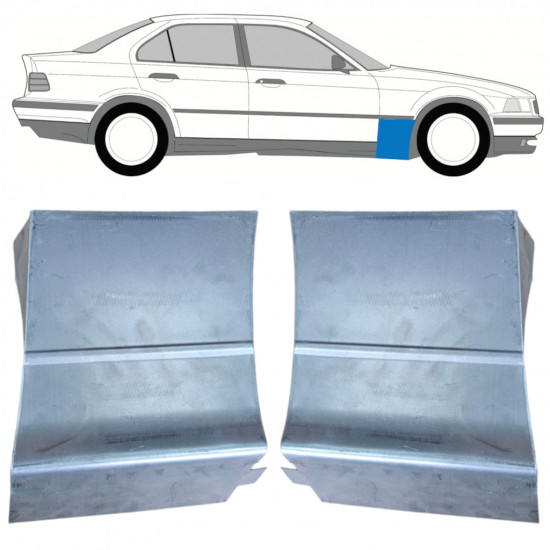 Reperaturka błotnika przedniego do BMW E36 3 1990-2000 / Lewa+Prawa / Zestaw 9851