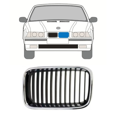 Grill do BMW 3 E36 1990-1995 / Lewa 16296