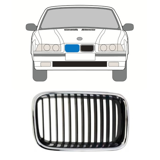 Grill do BMW 3 E36 1990-1995 / Prawa 16295