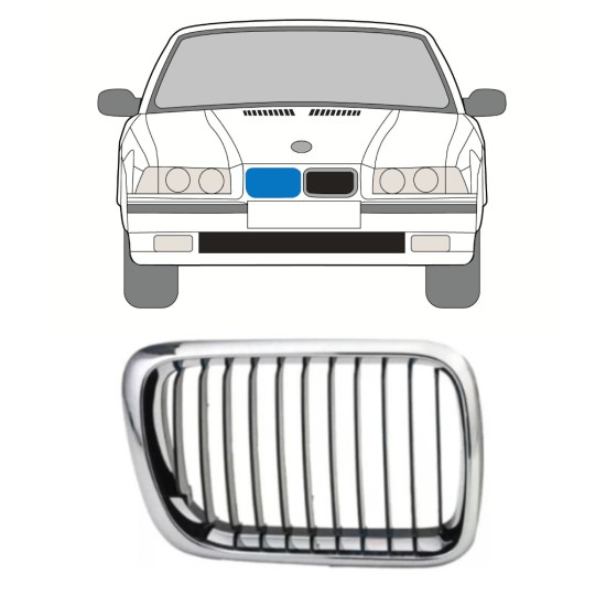 Grill do BMW 3 E36 1996-2000 / Prawa 16297