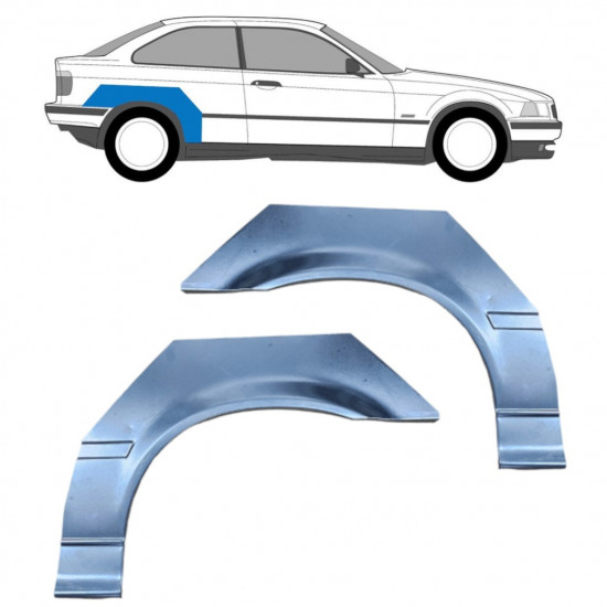 Reperaturka błotnika tylnego do BMW 3 E36 / Lewa+Prawa / COMPACT / Zestaw 5500