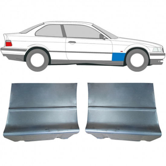 Reperaturka błotnika przedniego do BMW E36 3 1990-2000 / Lewa+Prawa / COUPE / Zestaw 6209