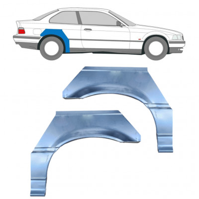 Reperaturka błotnika tylnego do BMW E36 3 Cabrio 1990-2000 / Lewa+Prawa / COUPE / Zestaw 6392