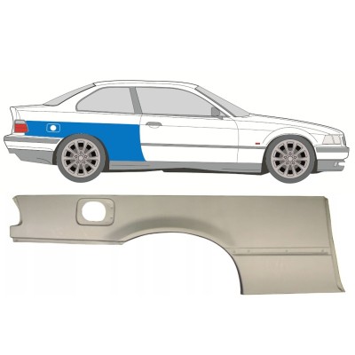 Reperaturka błotnika tylnego do BMW 3 E36 1990-2000 / Prawa / COUPE 16383