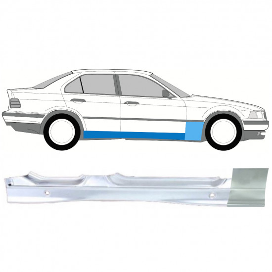 BMW 3 E36 1990-2000 REPERATURKA BŁOTNIKA PRZEDNIEGO + PRÓG / ZESTAW / PRAWA STRONA
