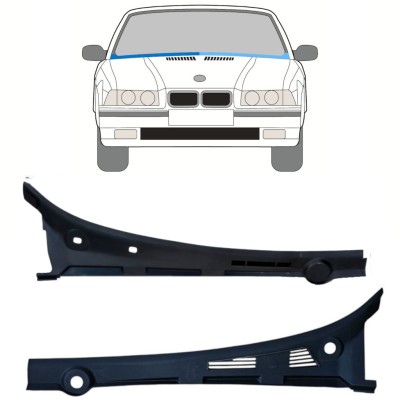 Reperaturka podszybia do BMW 3 E36 1990-2000 / Lewa+Prawa / COMBI / SEDAN / COMPACT / Zestaw 16900