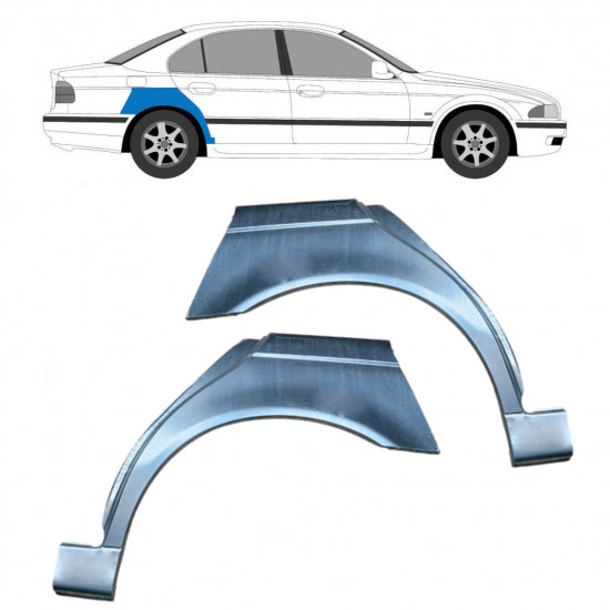 Reperaturka błotnika tylnego do BMW 5 E39 1996-2004  / Lewa+Prawa / COMBI / SEDAN / Zestaw 6405