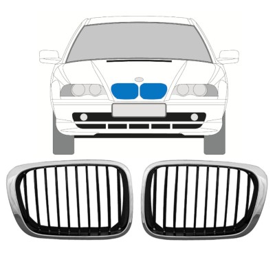 Grill do BMW 3 E46 1998-2006 / Lewa+Prawa / Zestaw 11129