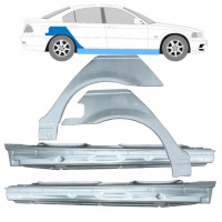 Pełny próg + reperaturka błotnika tylnego do BMW 3 E46 1998-2006 / Zestaw 11260