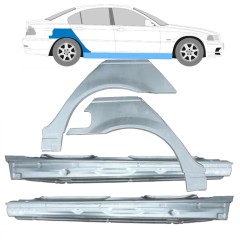 Pełny próg + reperaturka błotnika tylnego do BMW 3 E46 1998-2006 / Zestaw 11260