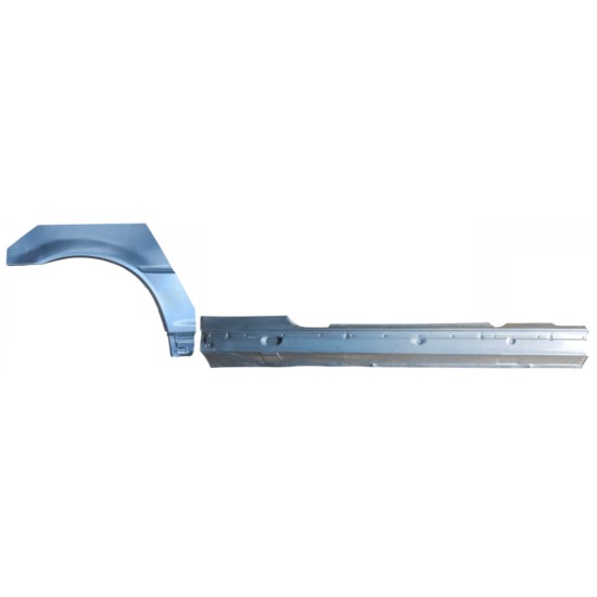 Pełny próg + reperaturka błotnika tylnego do BMW 3 E46 1998-2006 / Prawa / COUPE / Zestaw 17059