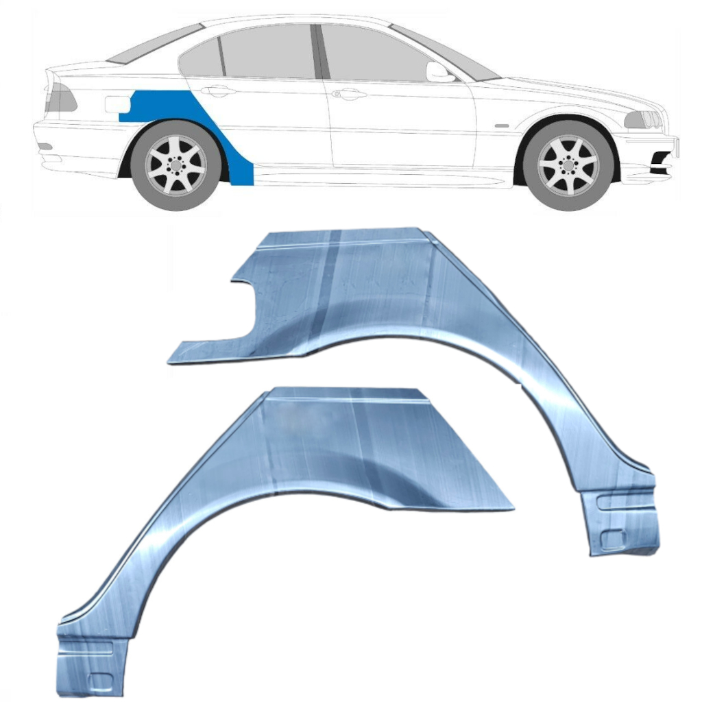 Reperaturka Błotnika Tylnego Do Bmw E46 3 1998-2005 / Lewa+Prawa / Zestaw 6204