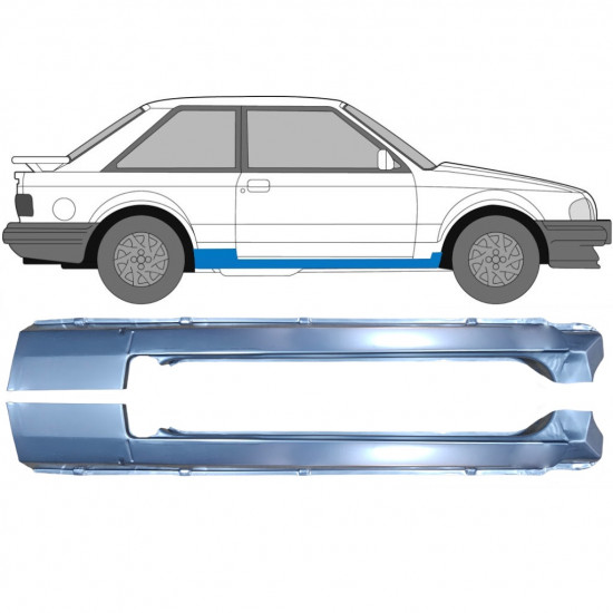 Pełny próg do Ford Escort 1980-1986 / Lewa+Prawa / Zestaw 9503