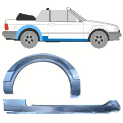 Reperaturka progu + błotnika tylnego do Ford Escort 1986-1990 / Prawa / CABRIO / Zestaw 12586