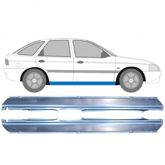 Pełny próg do Ford Escort 1995-2000 / Lewa+Prawa / Zestaw 9775