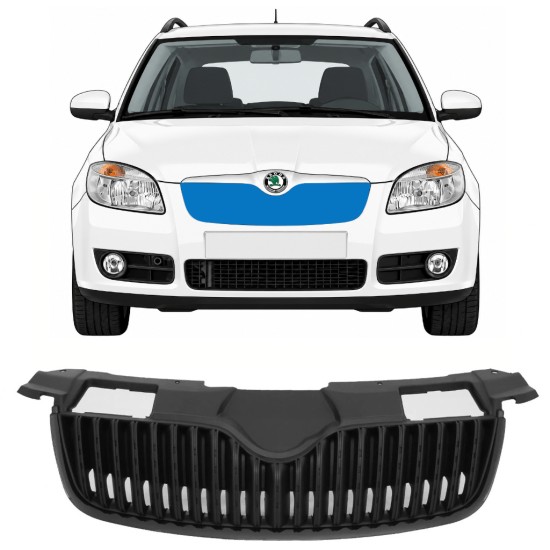 Grill czarny do Skoda Fabia II 2007-2010 7524