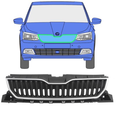 Grill do Skoda Fabia 2014-2018 / Zestaw 7543