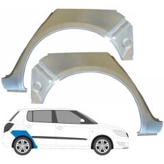Reperaturka błotnika tylnego do Skoda Fabia II 2007-2015 / Lewa+Prawa / Zestaw 9478