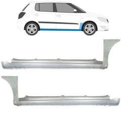 Pełny próg + reperaturka błotnika przedniego do Skoda Fabia II 2007-2015 / Zestaw 11172