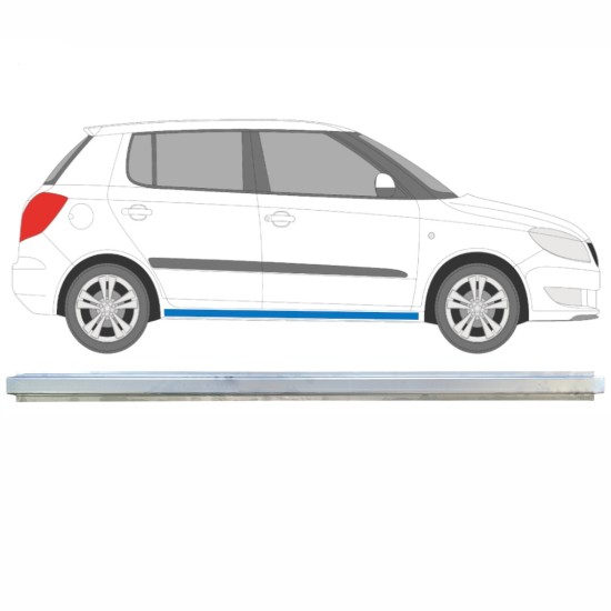 Reperaturka progu wewnętrzna do Skoda Fabia II 2007-2015 / Lewa = Prawa (symetryczny) 16892