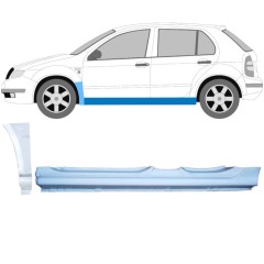 Pełny próg + reperaturka błotnika przedniego do Skoda Fabia I 1999-2007 / Lewa / Zestaw 11168