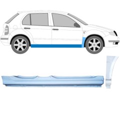 Pełny próg + reperaturka błotnika przedniego do Skoda Fabia I 1999-2007 / Prawa / Zestaw 11167