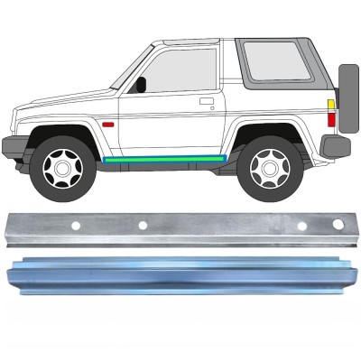 Reperaturka progu wewnętrzna + zewnętrzna do Daihatsu Feroza Rocky Fourtrak 1984-1993 / Lewa / Zestaw 17014
