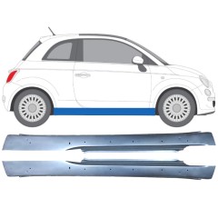 Reperaturka progu z otworami do Fiat 500 2007-2018 / Lewa+Prawa / Zestaw 12681