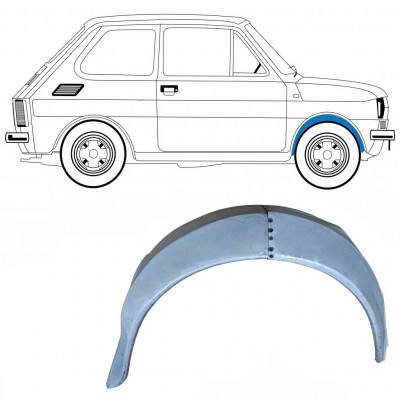 Reperaturka błotnika przedniego wewnętrzna do Fiat 126p 1972-1978 / Prawa 10215