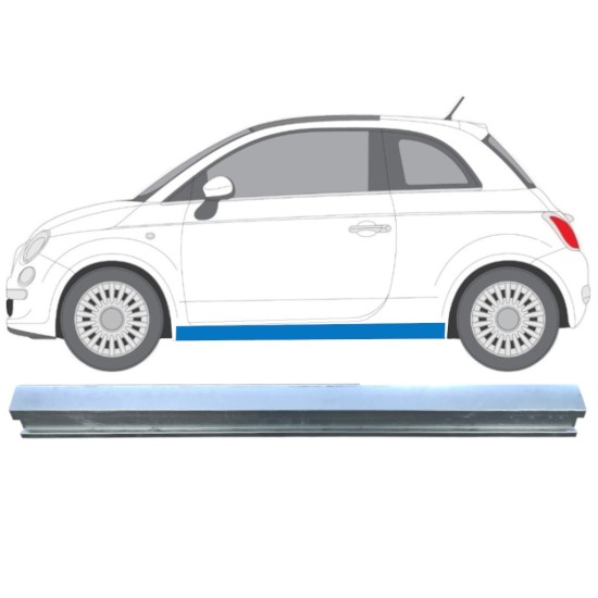 Reperaturka progu część dolna do Fiat 500 2007-2018 / Lewa 16069