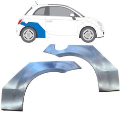 Reperaturka błotnika tylnego do Fiat 500 2007-2018 / Lewa+Prawa / Zestaw 16073