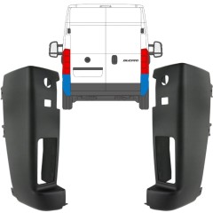 Narożnik zderzaka tylnego do Citroen Jumper 2006-2018 / Lewa / Lewa+Prawa / Zestaw 14085